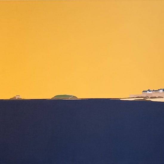 Ciel lumineux sur st Malo le petit et grand Bé 92x65